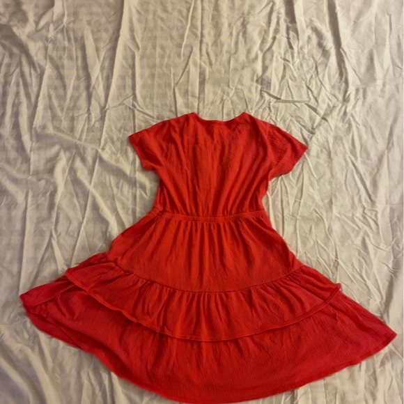Crewcuts Red Crinkle Knit Ruffle Dress - Picture 7 of 7